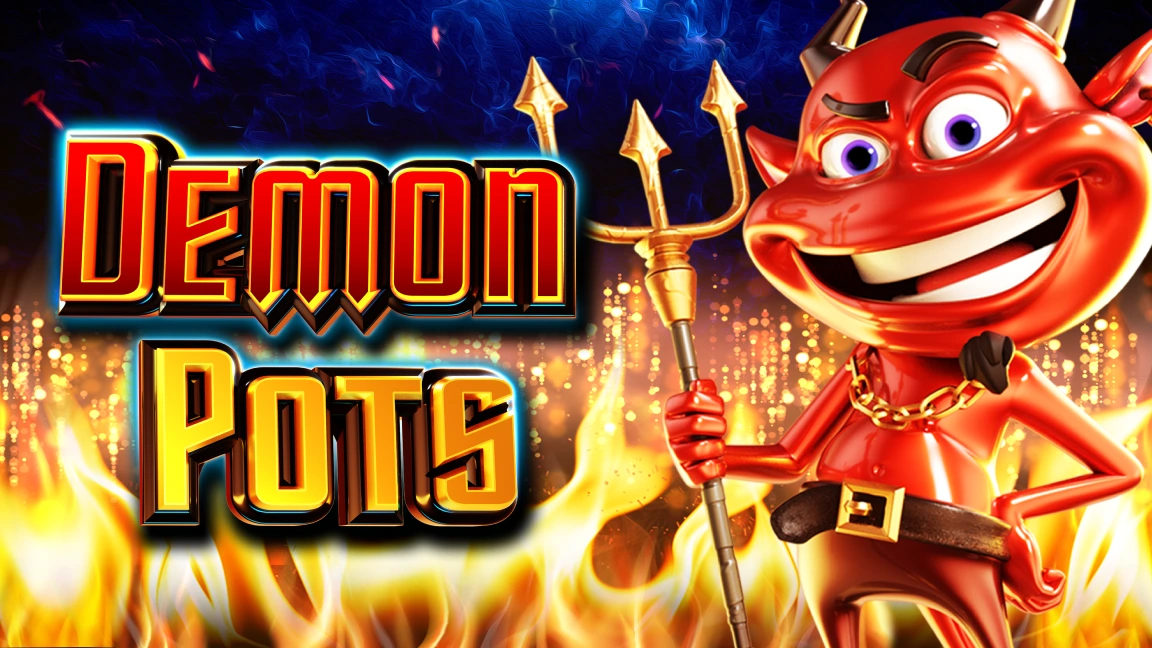 The promotional header for Demon Pots, an online slot game on Betty.ca.