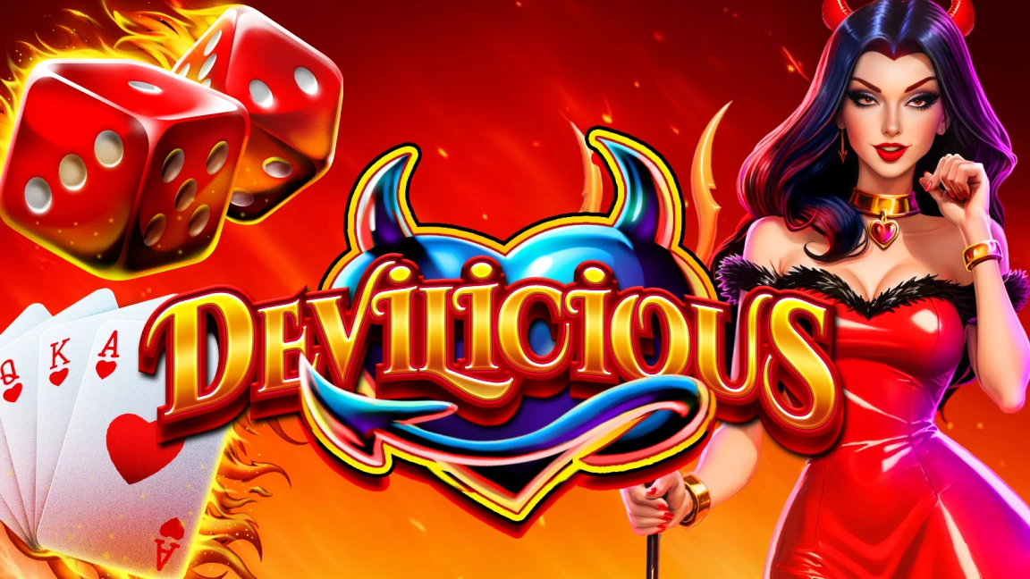 The promotional header for Devilicious, an online slot game on Betty.ca.