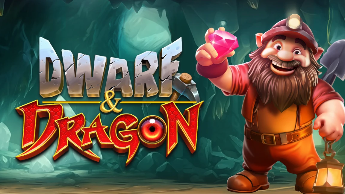 The promotional header for Dwarf & Dragon, an online slot game on Betty.ca.
