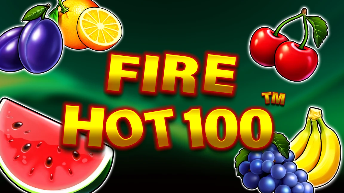 The promotional header for Fire Hot 100, an online slot game on Betty.ca.