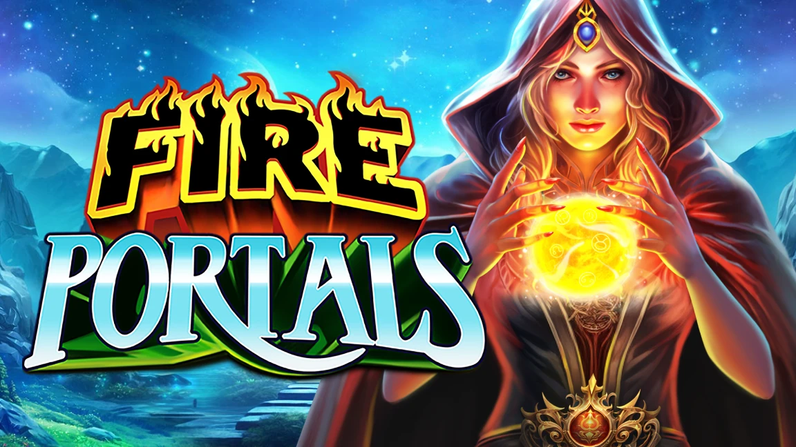 The promotional header for Fire Portals, an online slot game on Betty.ca.