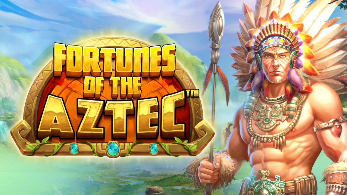 The promotional header for Fortunes of Aztec, an online slot game on Betty.ca.