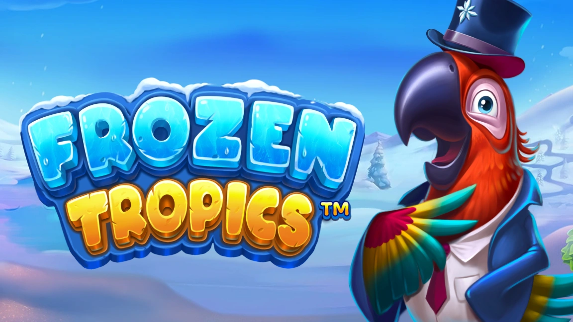 The promotional header for Frozen Tropics, an online slot game on Betty.ca.