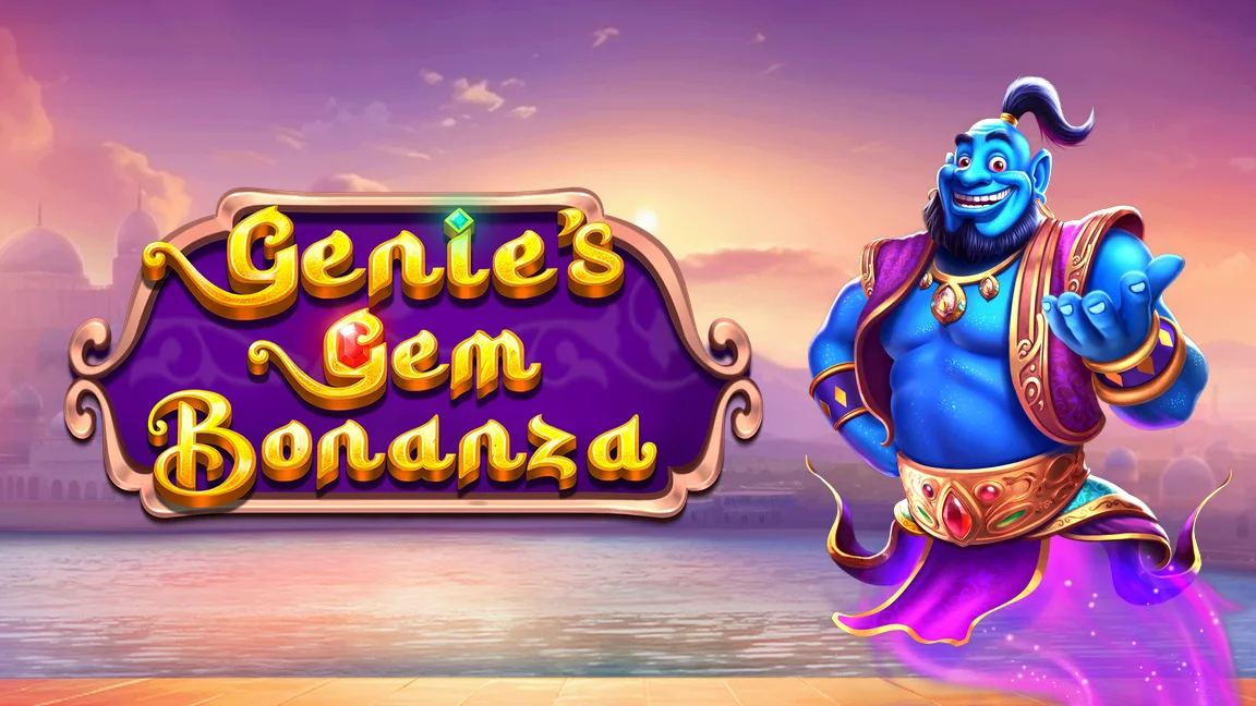 The promotional header for Genie’s Gem Bonanza, an online slot game on Betty.ca.