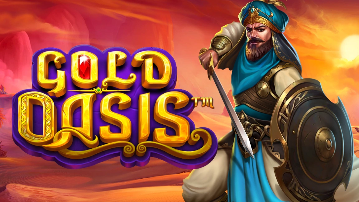 The promotional header for Gold Oasis, an online slot game on Betty.ca.