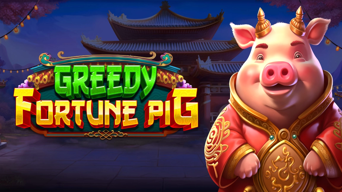 The promotional header for Greedy Fortune Pig, an online slot game on Betty.ca.