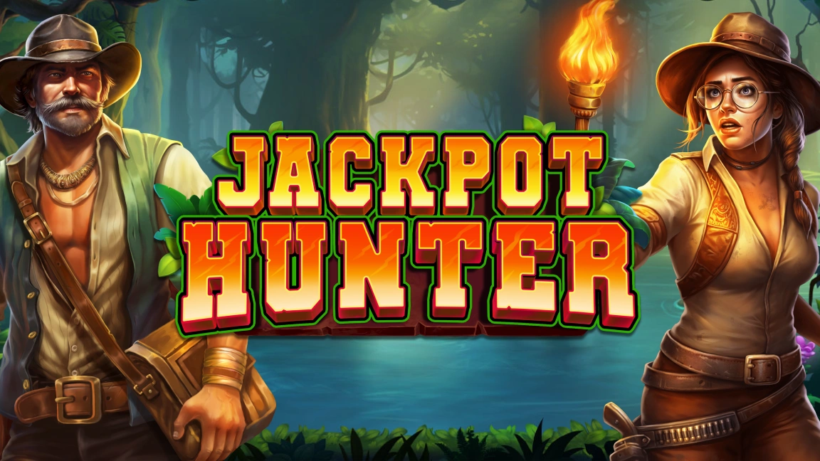 The promotional header for Jackpot Hunter, an online slot game on Betty.ca.