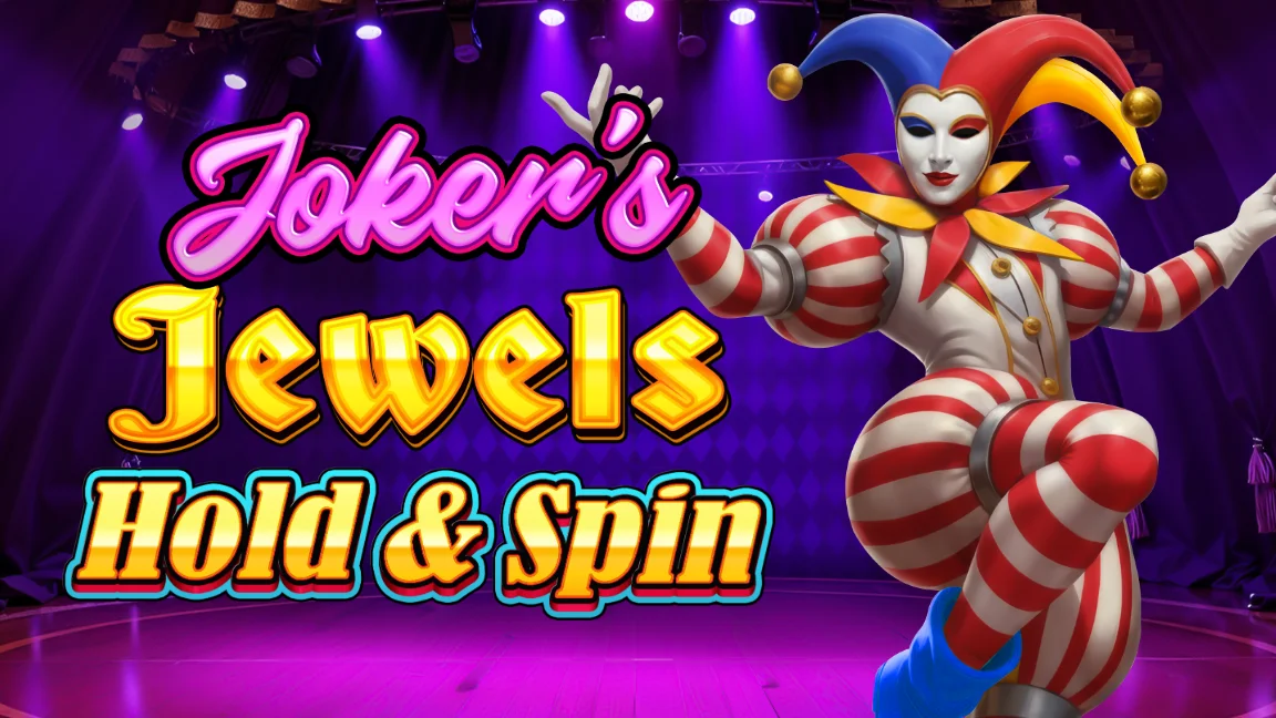 The promotional header for Joker’s Jewels Hold & Spin, an online slot game on Betty.ca.