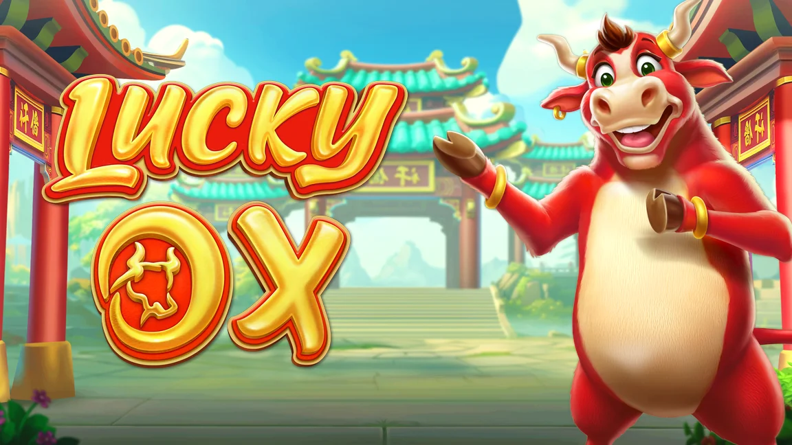 The promotional header for Lucky Ox, an online slot game on Betty.ca.