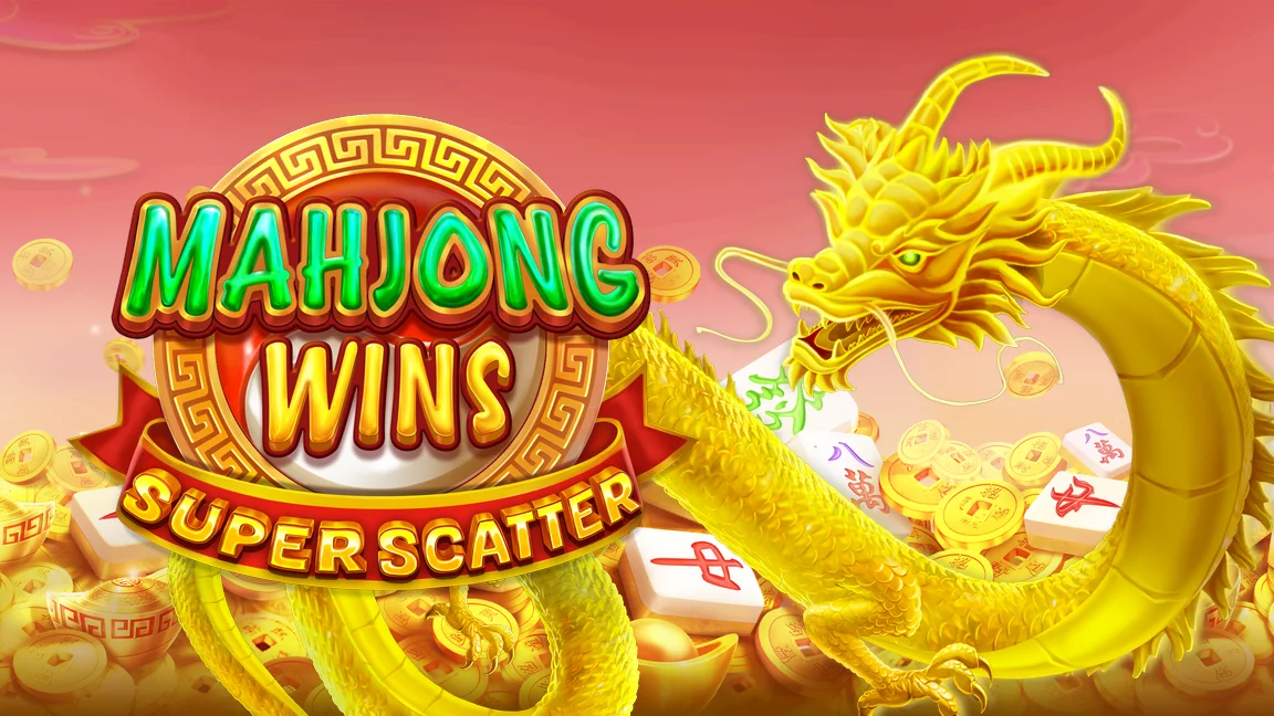 The promotional header for Mahjong Wins Super Scatter, an online slot game on Betty.ca.