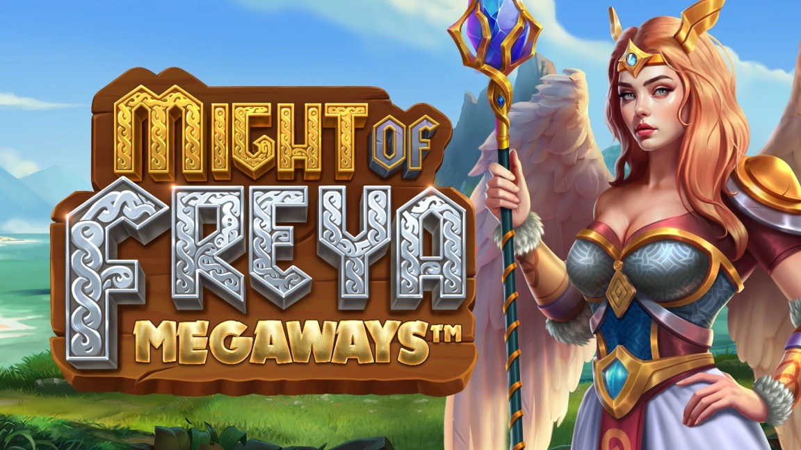 The promotional header for Might of Freya Megaways™, an online slot game on Betty.ca.