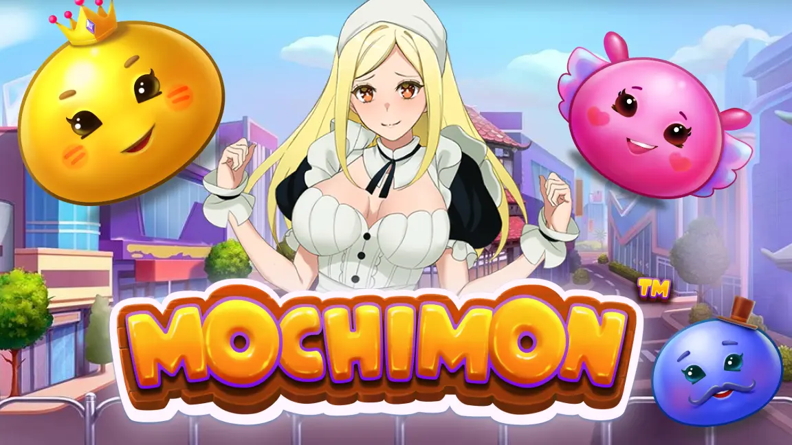 The promotional header for Mochimon, an online slot game on Betty.ca.