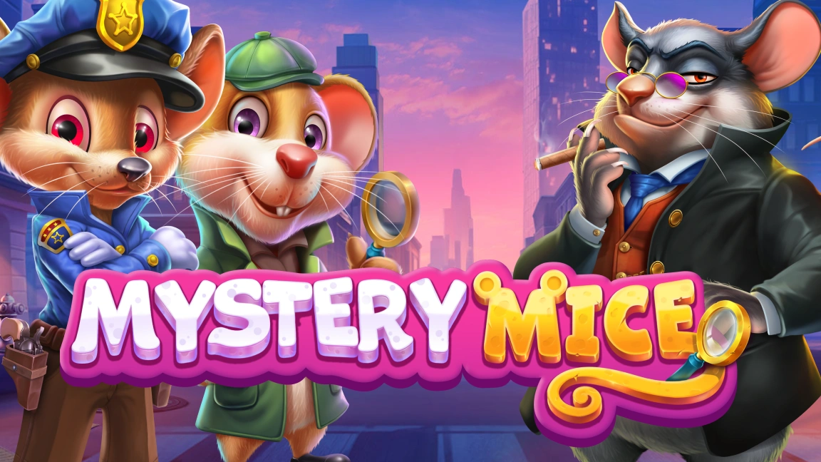 The promotional header for Mystery Mice, an online slot game on Betty.ca.