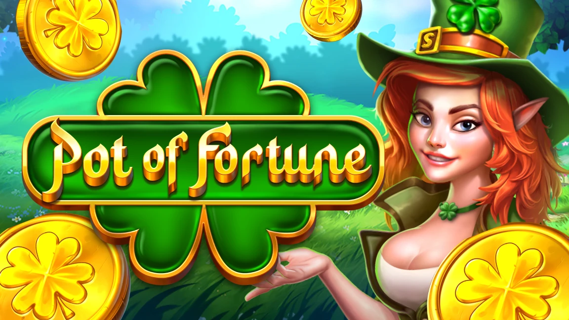 The promotional header for Pot of Fortune, an online slot game on Betty.ca.