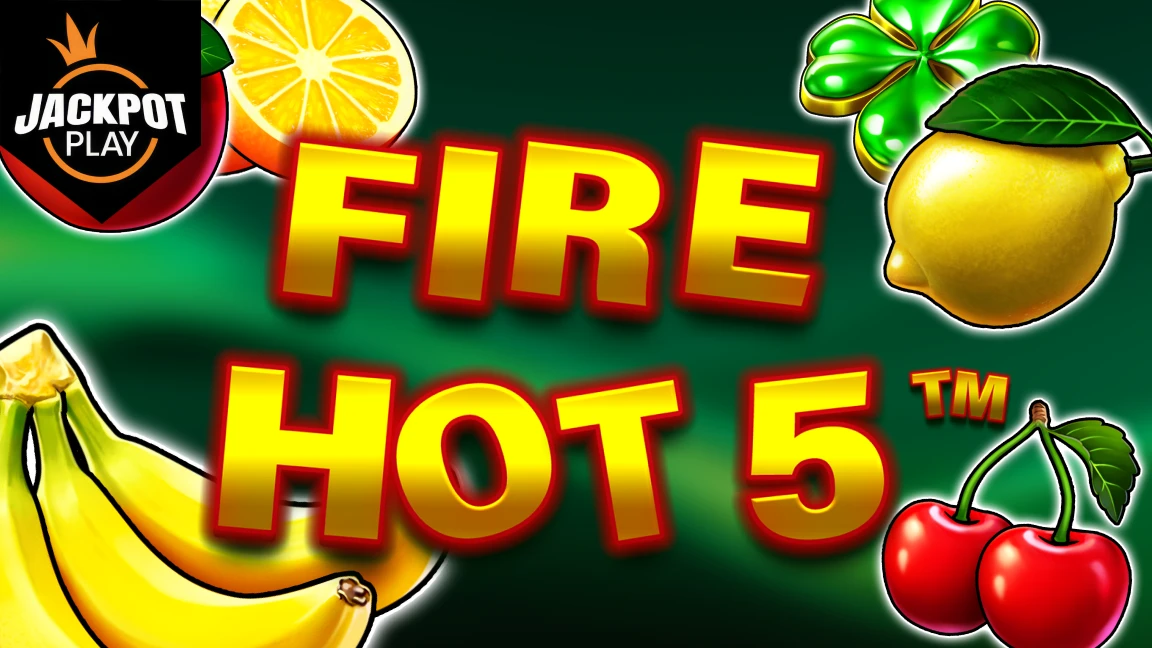 The promotional header for Fire Hot 5 Jackpot Play, an online slot game on Betty.ca.