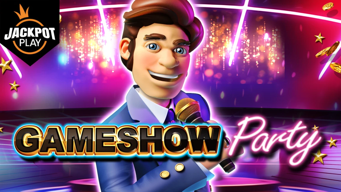 The promotional header for Gameshow Party Jackpot Play, an online slot game on Betty.ca.