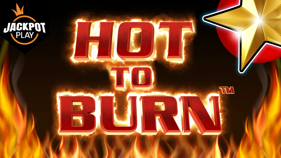 The promotional header for Hot to Burn Jackpot Play, an online slot game on Betty.ca.