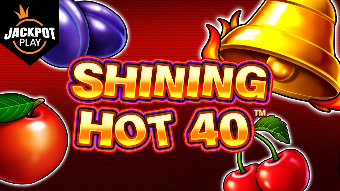 The promotional header for Shining Hot 40 Jackpot Play, an online slot game on Betty.ca.