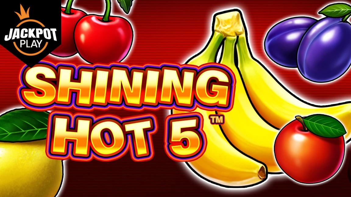 The promotional header for Shining Hot 5 Jackpot Play, an online slot game on Betty.ca.