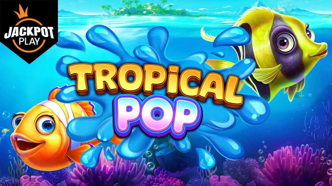 The promotional header for Tropical Pop Jackpot Play, an online slot game on Betty.ca.