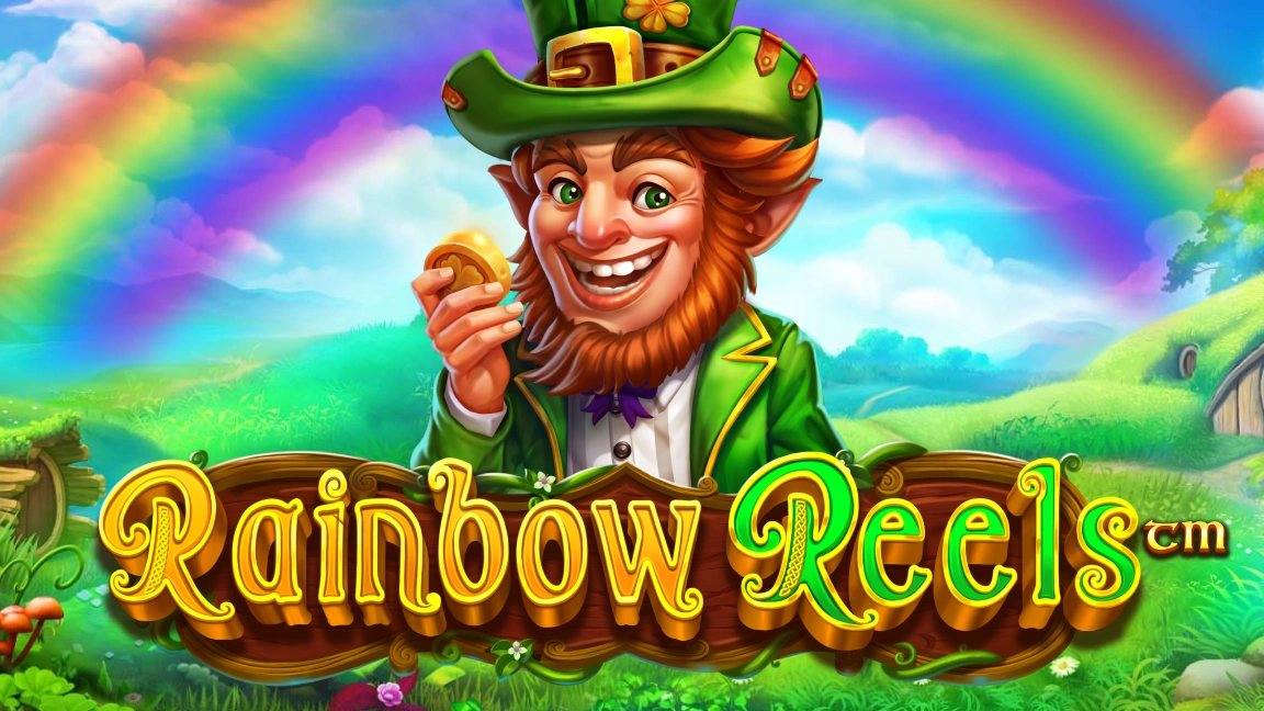 The promotional header for Rainbow Reels, an online slot game on Betty.ca.