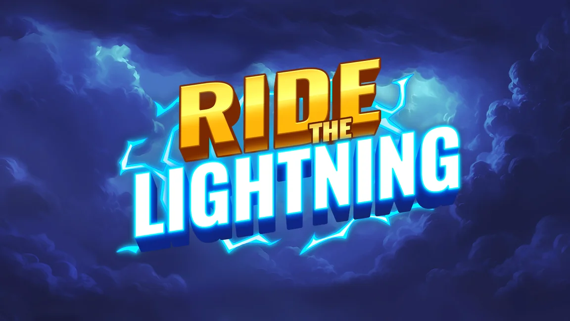 The promotional header for Ride The Lightning, an online slot game on Betty.ca.