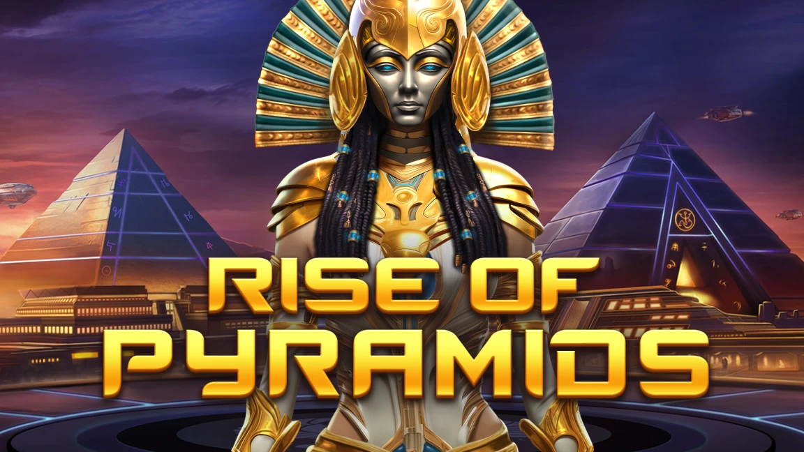 The promotional header for Rise of Pyramids, an online slot game on Betty.ca.