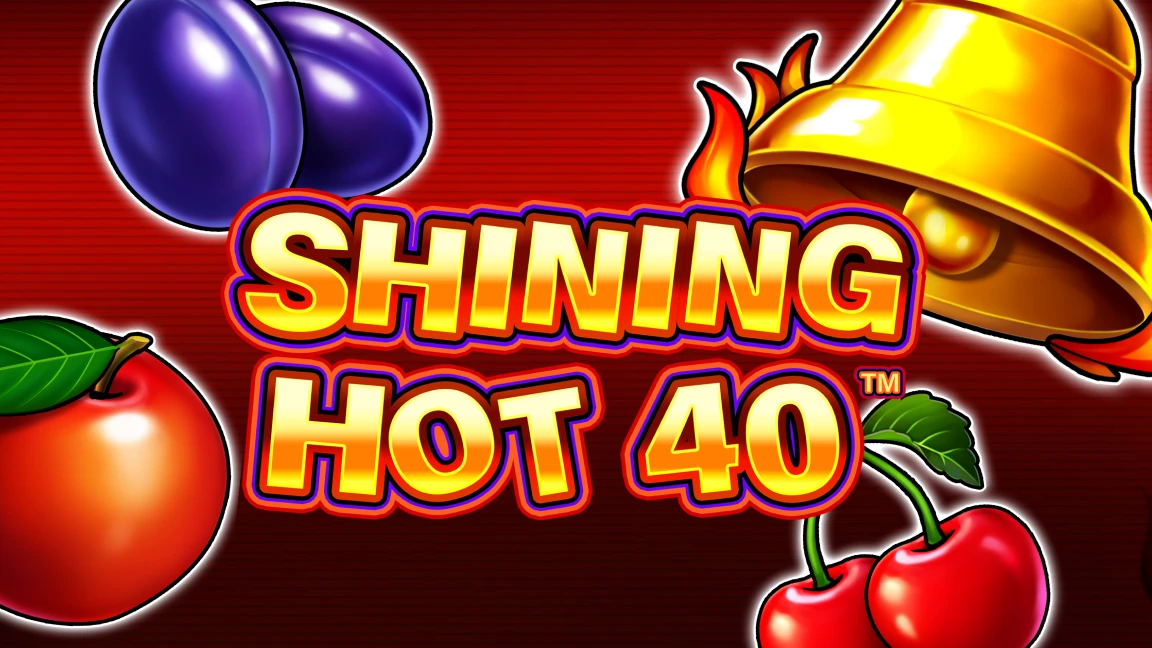 The promotional header for Shining Hot 40, an online slot game on Betty.ca.