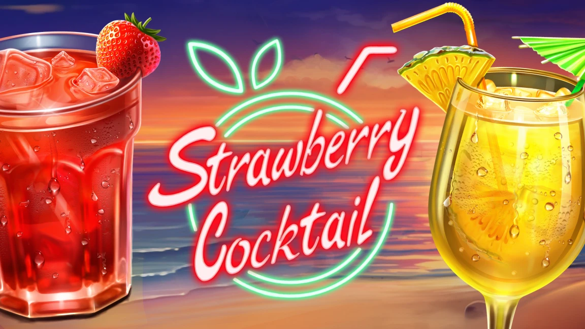 The promotional header for Strawberry Cocktail, an online slot game on Betty.ca.