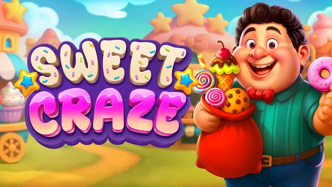 The promotional header for Sweet Craze, an online slot game on Betty.ca.