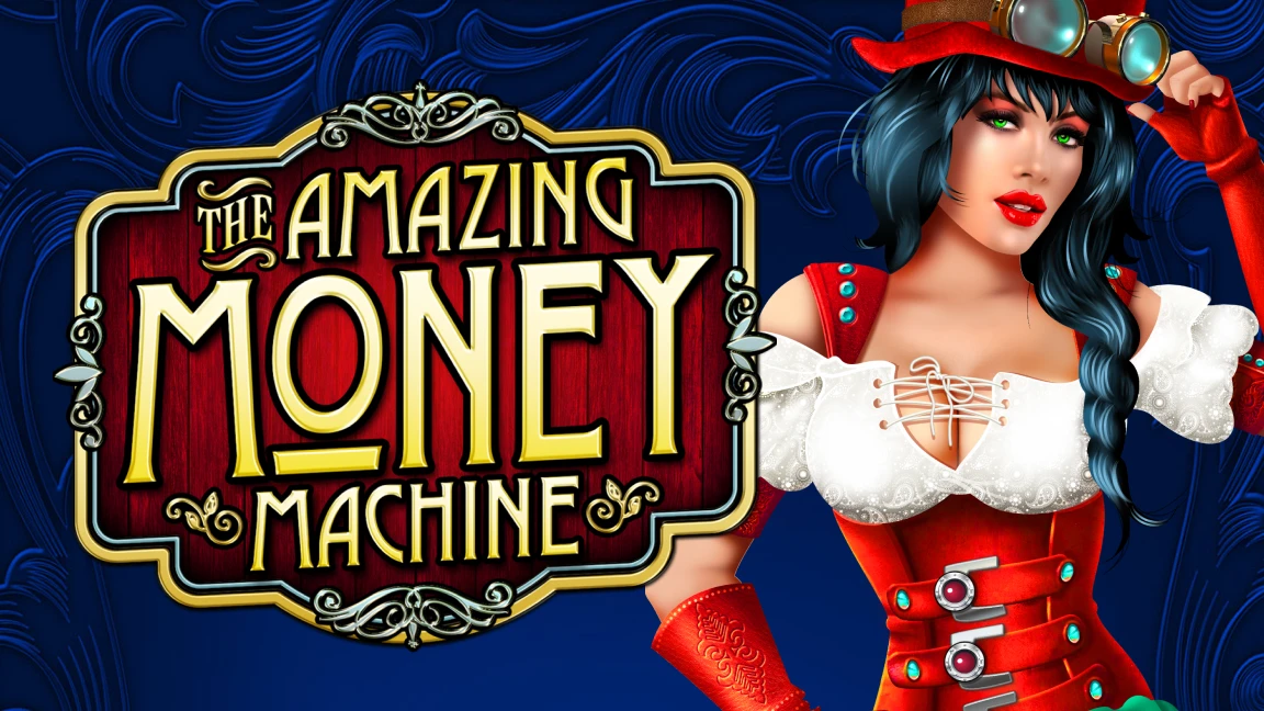 The promotional header for Amazing Money Machine, an online slot game on Betty.ca.