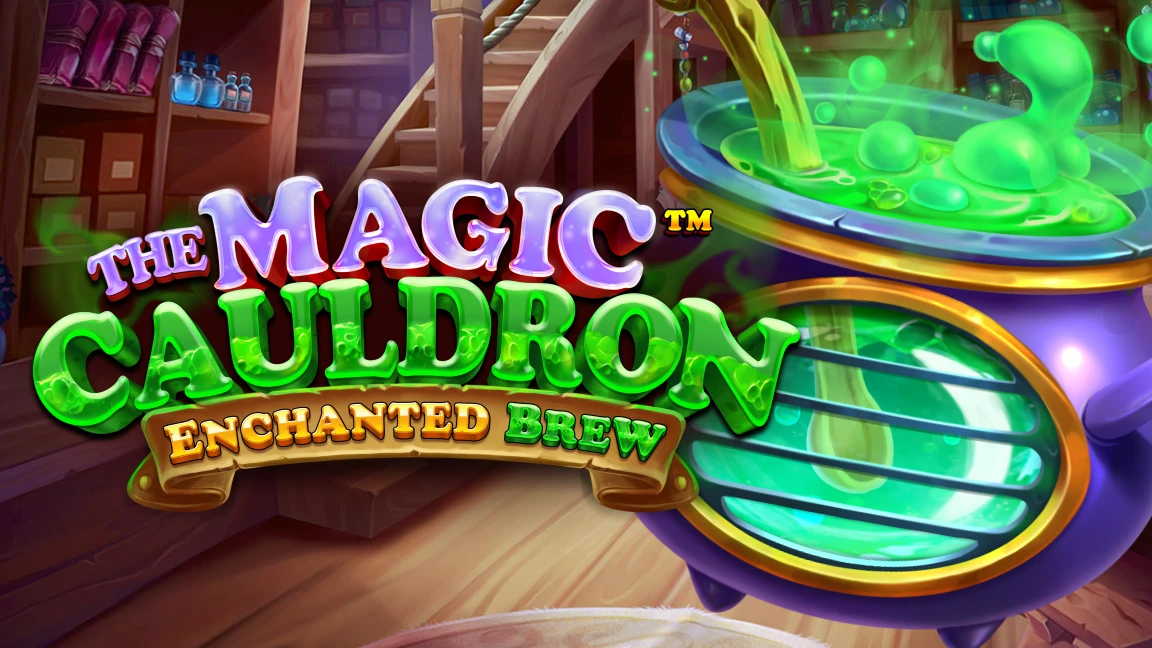 The promotional header for The Magic Cauldron, an online slot game on Betty.ca.