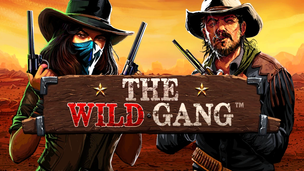 The promotional header for The Wild Gang, an online slot game on Betty.ca.