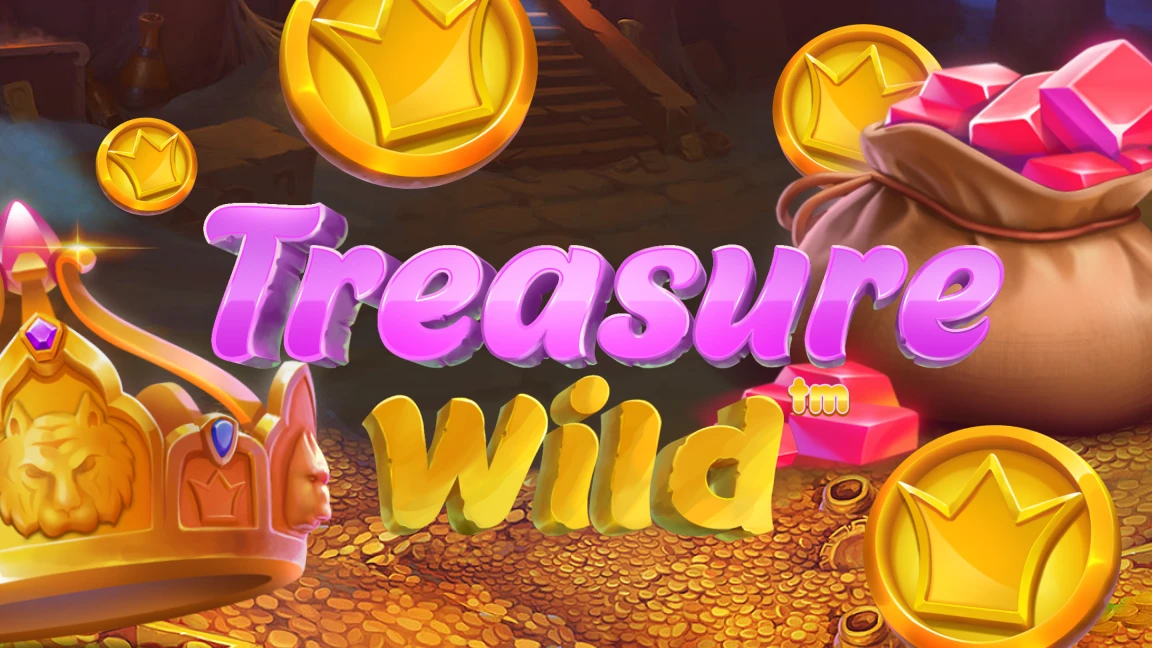 The promotional header for Treasure Wild, an online slot game on Betty.ca.
