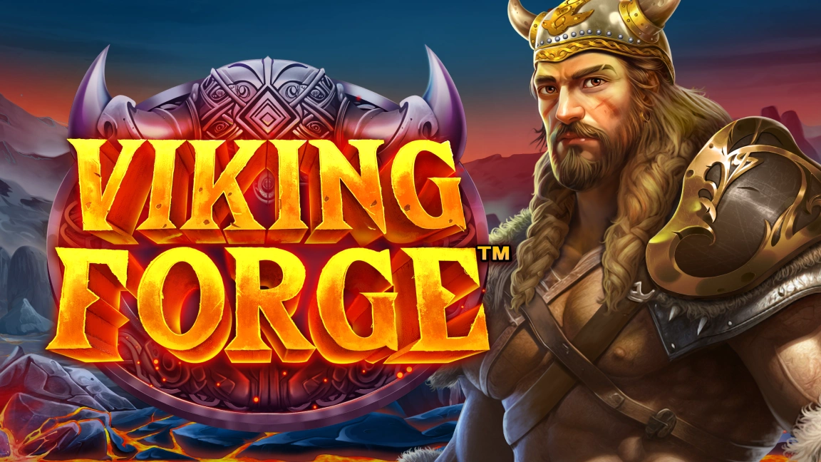 The promotional header for Viking Forge, an online slot game on Betty.ca.