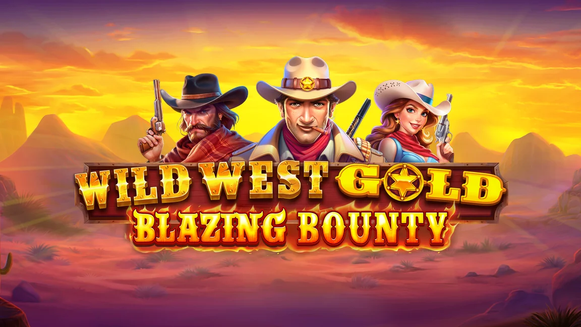 The promotional header for Wild West Gold Blazing Bounty, an online slot game on Betty.ca.