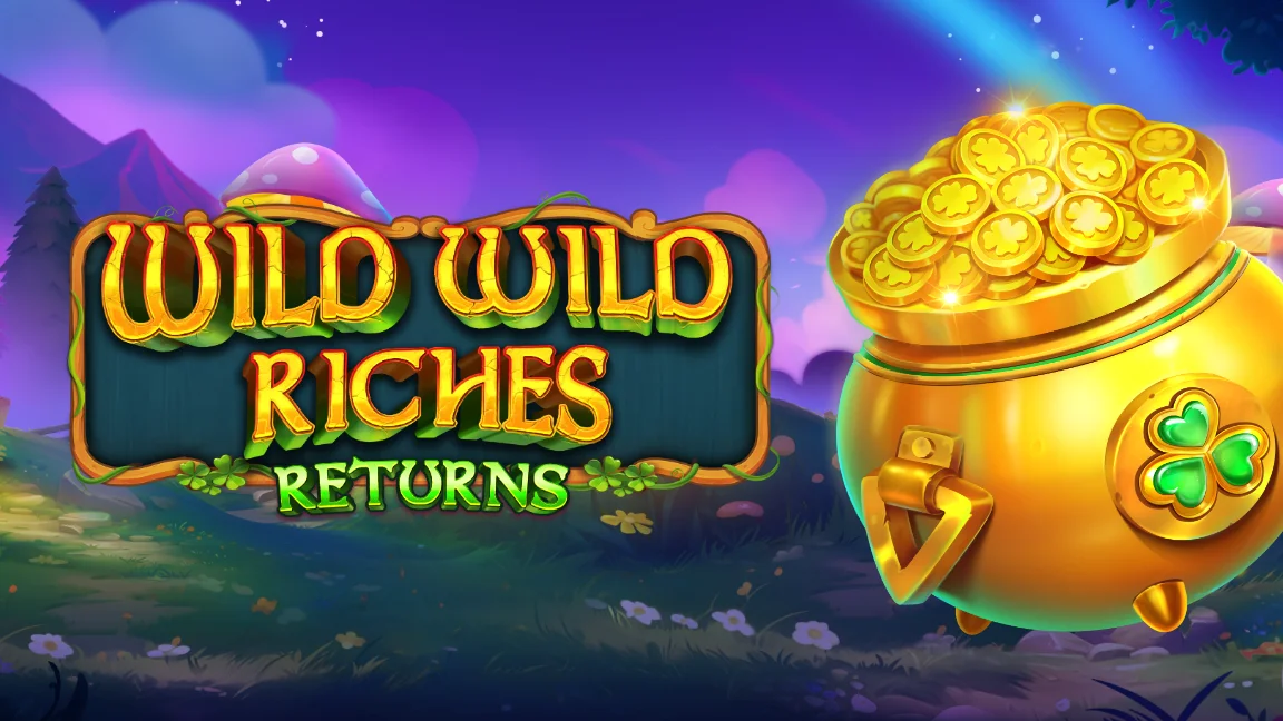 The promotional header for Wild Wild Riches Returns, an online slot game on Betty.ca.