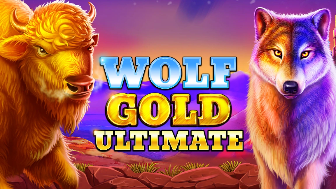 The promotional header for Wolf Gold Ultimate, an online slot game on Betty.ca.