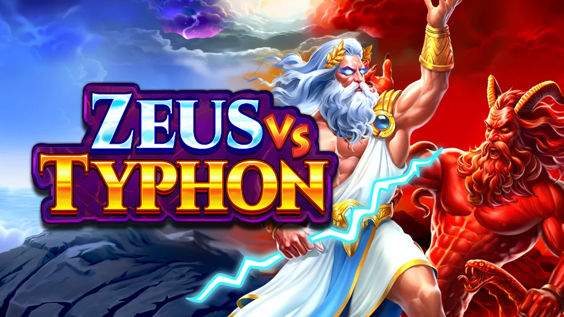 The promotional header for Zeus vs Typhon, an online slot game on Betty.ca.
