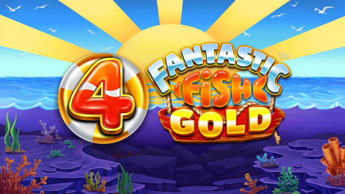 The promotional header for 4 Fantastic Fish Gold, an online slot game on Betty.ca.