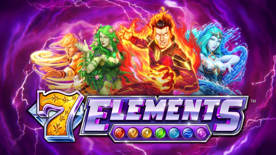 The promotional header for 7 Elements, an online slot game on Betty.ca.