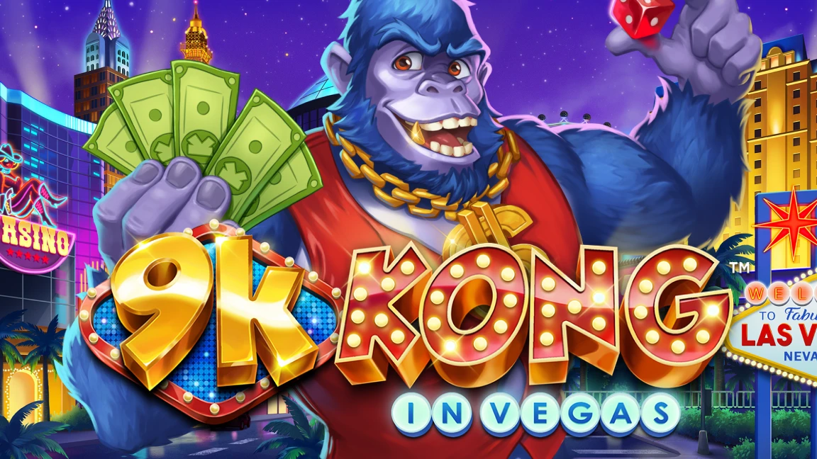 The promotional header for 9K Kong in Vegas, an online slot game on Betty.ca.