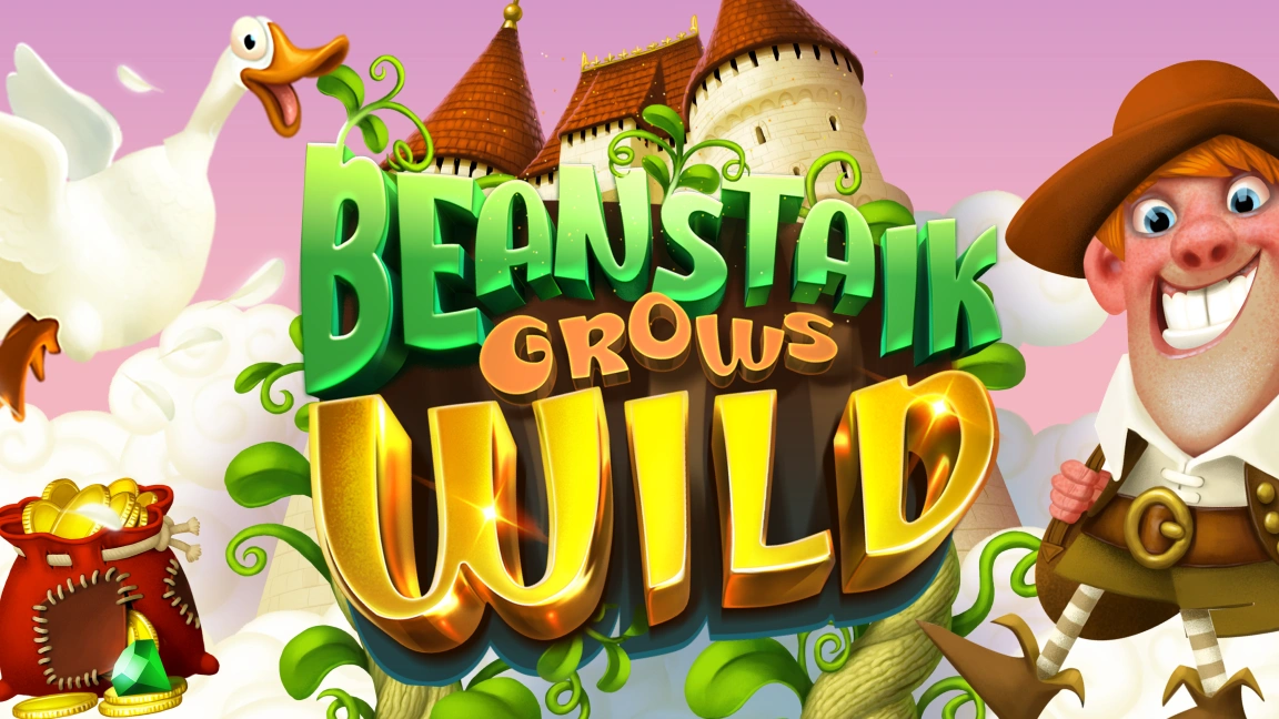 The promotional header for Beanstalk Grows Wild, an online slot game on Betty.ca.