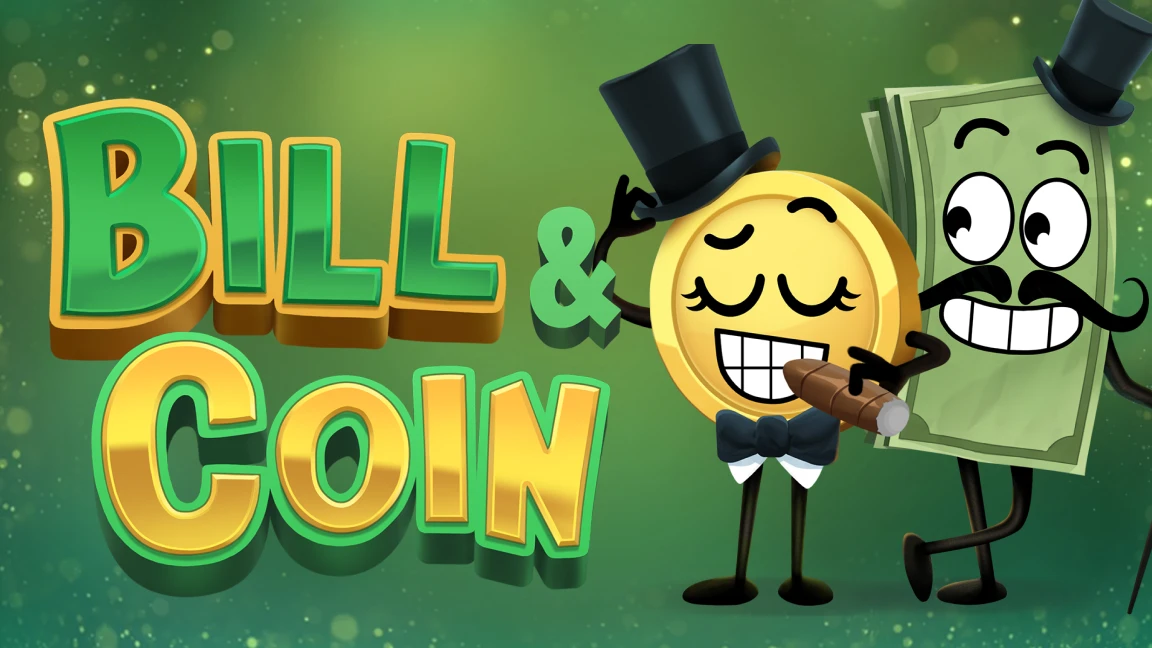 The promotional header for Bill & Coin, an online slot game on Betty.ca.