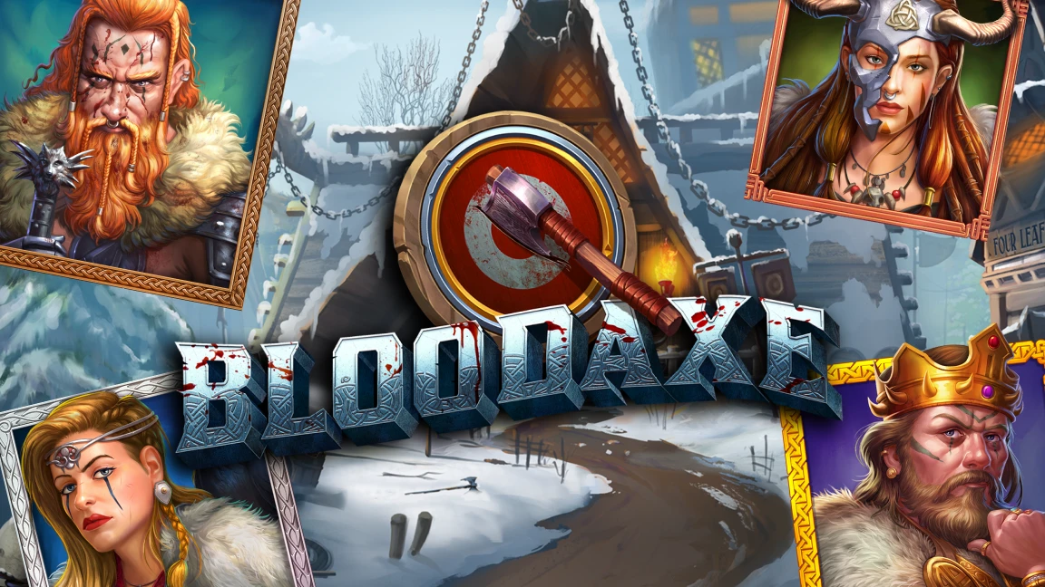 The promotional header for Bloodaxe, an online slot game on Betty.ca.