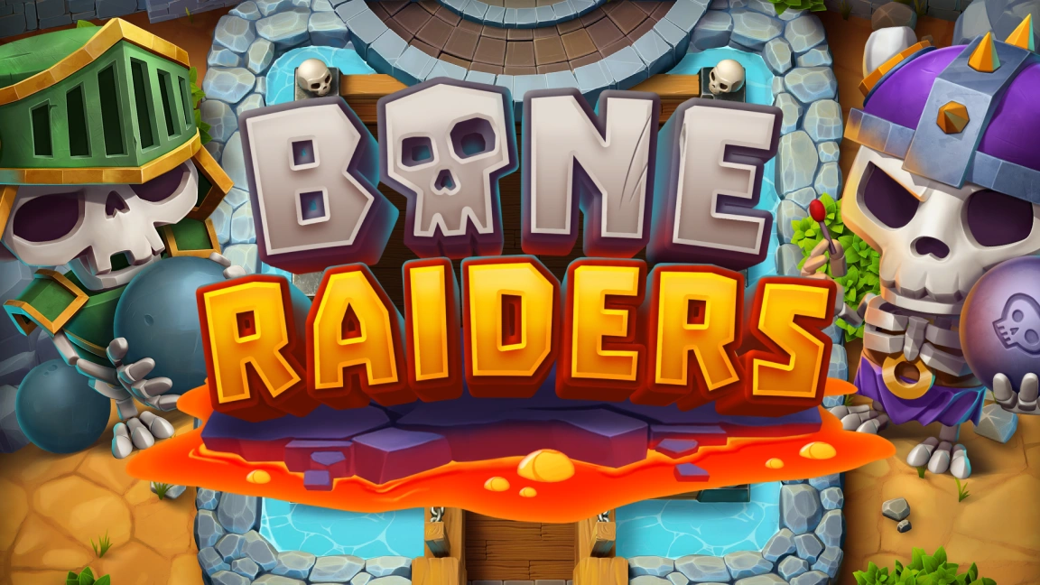 The promotional header for Bone Raiders, an online slot game on Betty.ca.