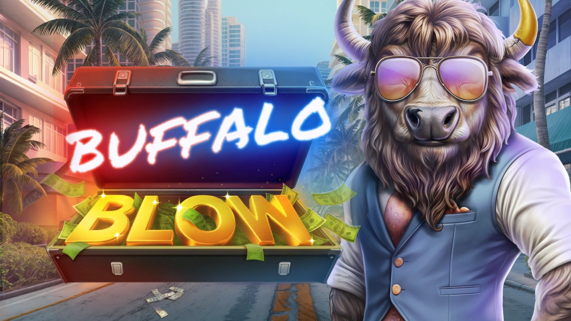 The promotional header for Buffalo Blow, an online slot game on Betty.ca.