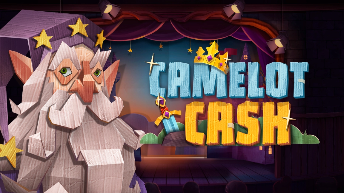 The promotional header for Camelot Cash, an online slot game on Betty.ca.