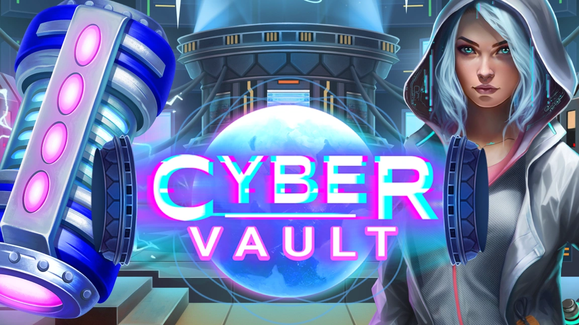 The promotional header for Cyber Vault, an online slot game on Betty.ca.