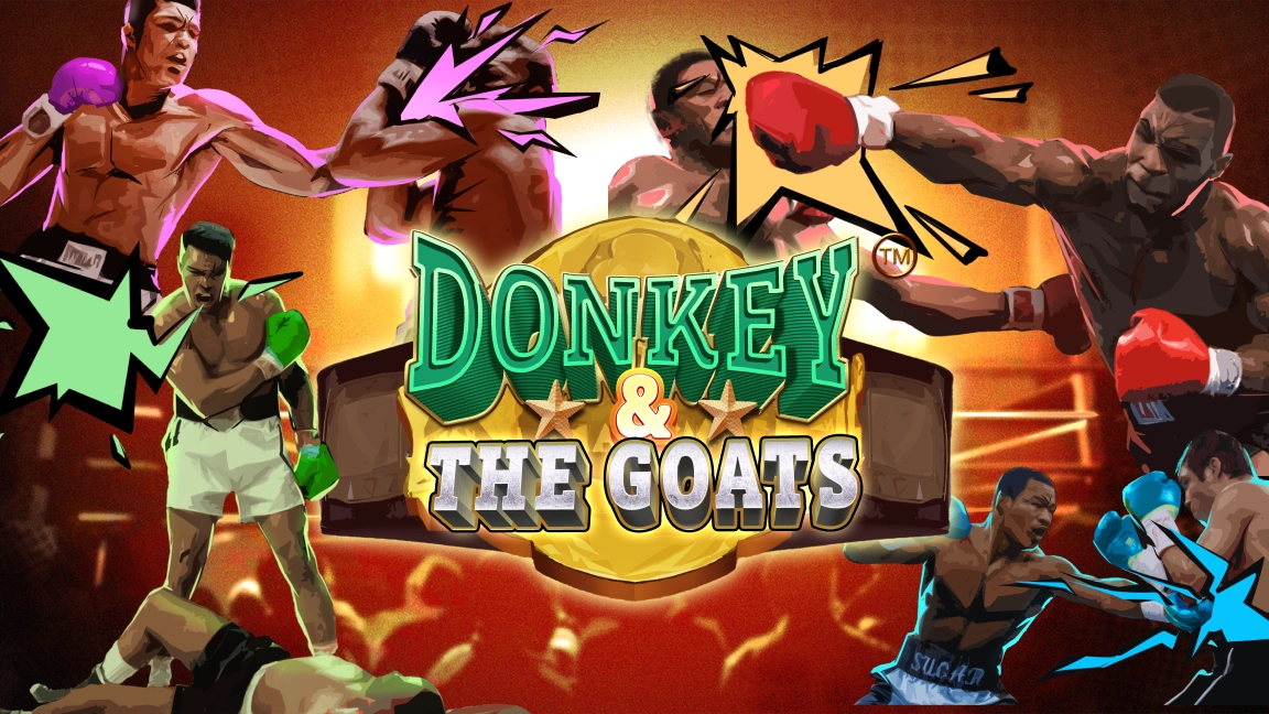 The promotional header for Donkey & The Goats, an online slot game on Betty.ca.